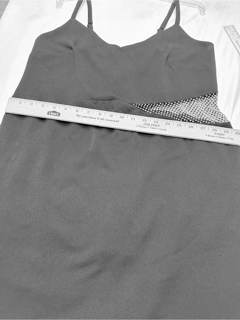 B Darlin Black Sleeveless Mini Dress with Crystal Waist Accent size 18 party